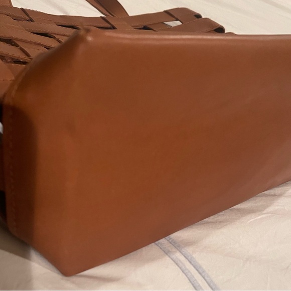 Madewell Brown Basketweave Leather Tote Bag - Picture 10 of 11